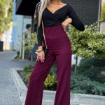 eleganckie spodnie z wysokim stanem