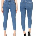 jasne jeansy damskie z wysokim stanem