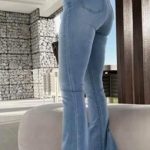 jasne jeansy damskie z wysokim stanem