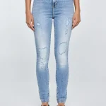 jasne jeansy damskie z wysokim stanem