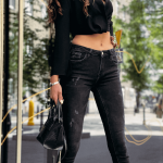 jeansy damskie czarne