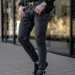 jeansy męskie czarne