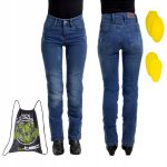 jeansy motocyklowe damskie