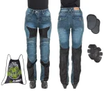 jeansy motocyklowe damskie
