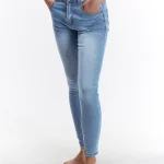 jeansy skinny z wysokim stanem