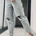 jeansy z dziurami damskie