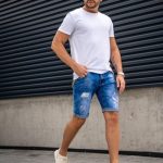 krótkie spodenki męskie jeansowe