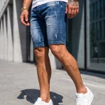 krótkie spodenki męskie jeansowe