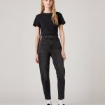 mom jeans czarne