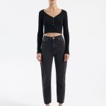 mom jeans czarne