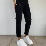 mom jeans czarne