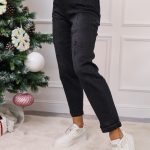 mom jeans czarne