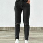 mom jeans czarne
