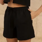 szorty lniane damskie